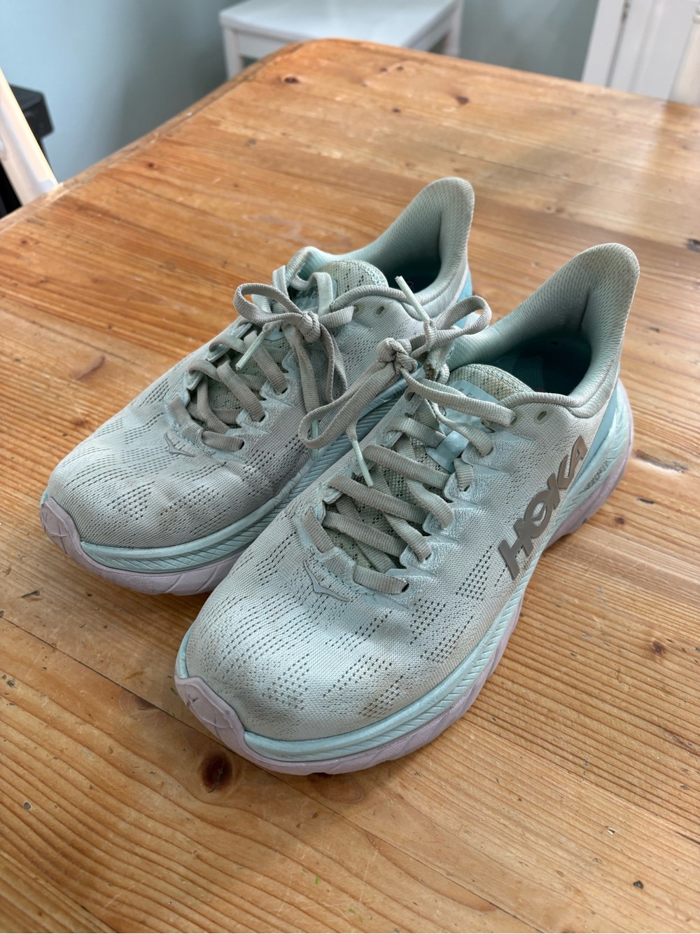 Hoka Mint Green Athletic Running Shoes